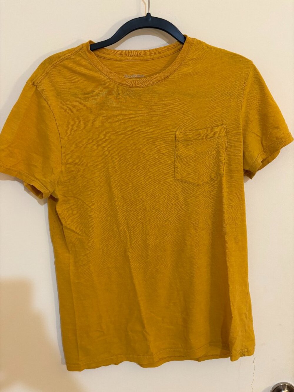 Goodfellow & Co Golden Yellow Crew Neck Pocket Tee Size S